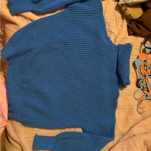 Cozy Blue Turtleneck Sweater